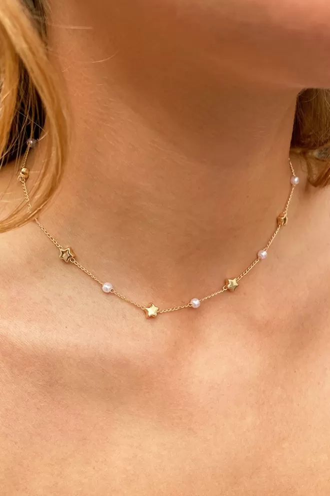 Accessori^Subdued Collana stelle e perle