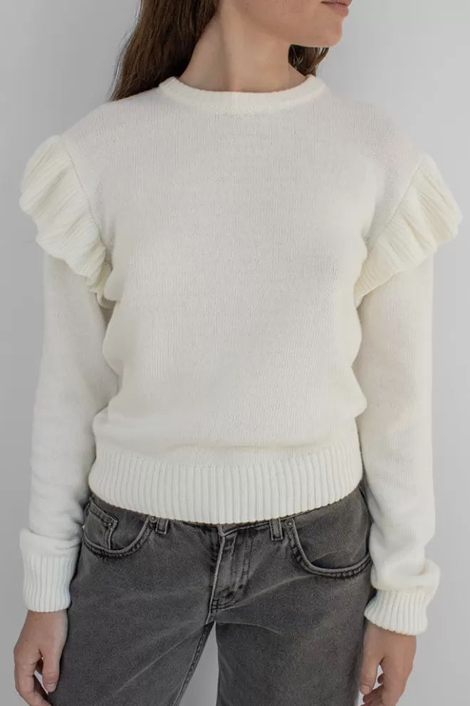 Maglioni^Subdued Maglione con rouches