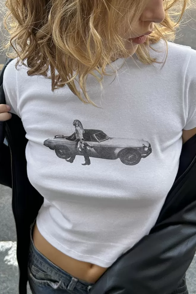 Graphics^Subdued T-shirt Car girl