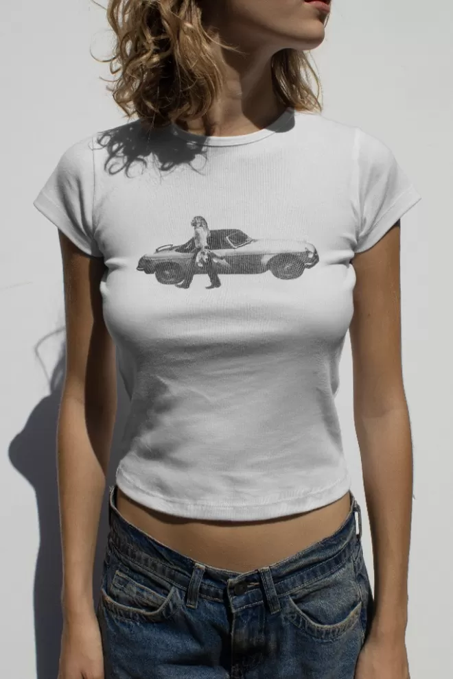 Graphics^Subdued T-shirt Car girl