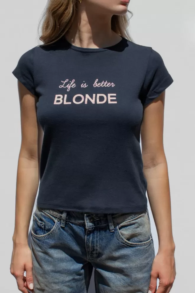Graphics^Subdued T-shirt life is better Blonde