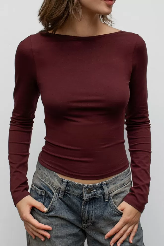 T-Shirt^Subdued T-shirt scollo dietro
